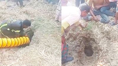 গভীর নলকূপের গর্তে পড়া শিশু সাজিদকে ৩২ ঘণ্টা পর জীবিত উদ্ধার