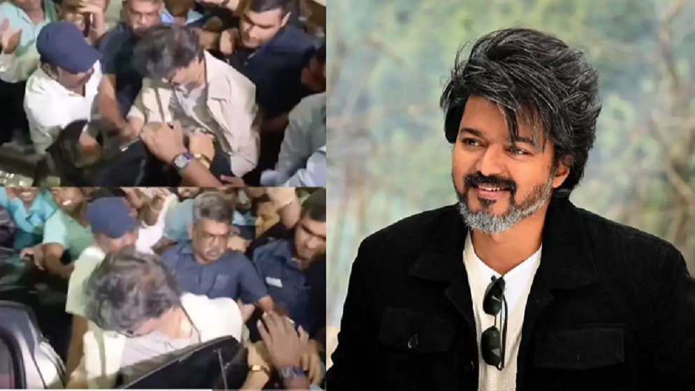 চেন্নাই বিমানবন্দরের ভিড়ে বিব্রত থালাপতি বিজয়