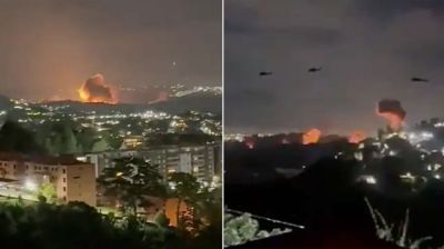 ভেনেজুয়েলার রাজধানী কারাকাসে একের পর এক বিস্ফোরণ