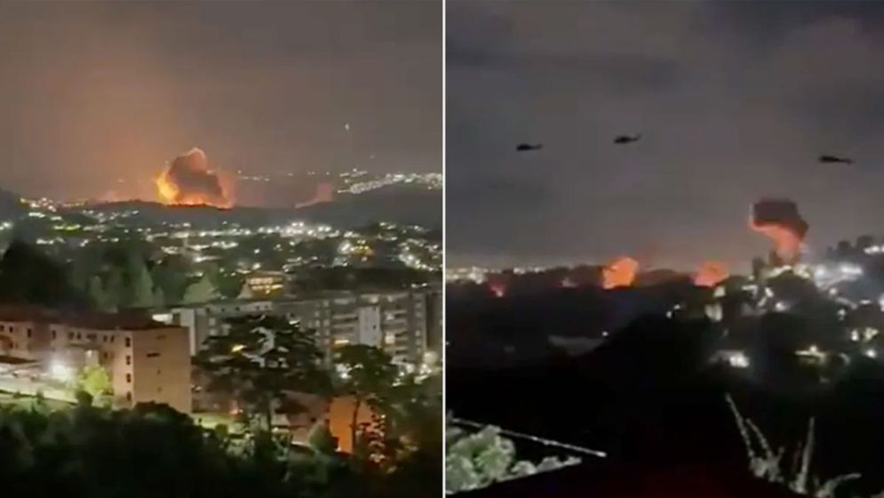 ভেনেজুয়েলার রাজধানী কারাকাসে একের পর এক বিস্ফোরণ