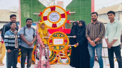 গঙ্গাচড়ায় শহীদ মিনারে বসুন্ধরা শুভসংঘের শ্রদ্ধাঞ্জলি