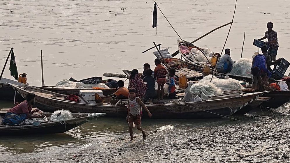নিষেধাজ্ঞায় থমকে মেঘনার জেলে জীবন, বাড়ছে ঋণের বোঝা