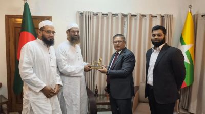 মিয়ানমারের রাষ্ট্রদূতের সঙ্গে মামুনুল হকের সৌজন্য সাক্ষাৎ