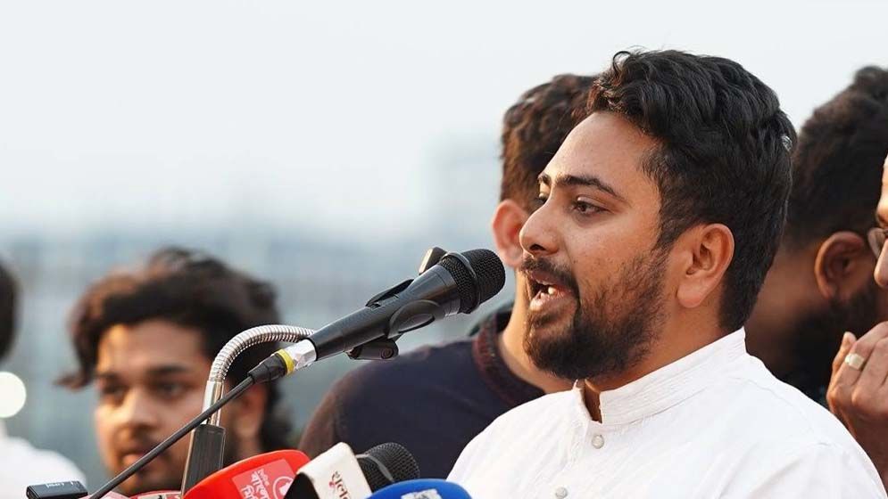 হাওয়ার ওপর দিয়ে আসেনি, এ সরকারের বৈধতা জুলাই গণঅভ্যুত্থান: নাহিদ ইসলাম