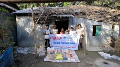 রৌমারীতে অসহায় পরিবারের পাশে শুভসংঘ, খাদ্য সহায়তা