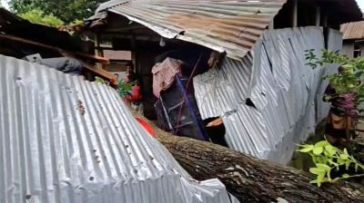 ঠাকুরগাঁওয়ে কালবৈশাখী ঝড়ে বিধ্বস্ত ঘরবাড়ি ও ফসলে ব্যাপক ক্ষতি