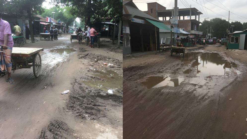ঘাটাইলে ভাঙা সড়কে ভোগান্তিতে প্রায় ২৫ হাজার মানুষ