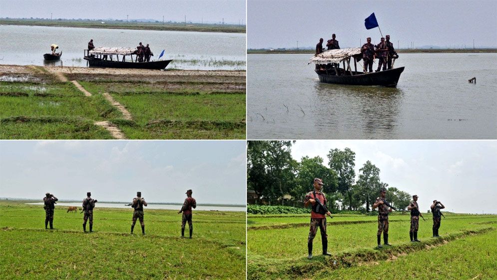 নদীপথে বিএসএফের পুশইন চেষ্টা, সতর্ক বিজিবি