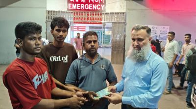 দগ্ধ রাকিবের চিকিৎসায় আনভীর বসুন্ধরা গ্রুপ ফাউন্ডেশনের সহায়তা