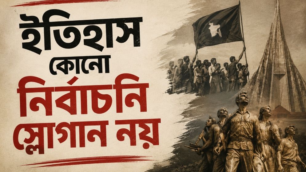 ইতিহাস কোনো নির্বাচনি স্লোগান নয়
