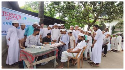 দেবীগঞ্জে বসুন্ধরা শুভসংঘের ব্লাড গ্রুপিং ক্যাম্পেইন, দুই শতাধিক মানুষের রক্তের গ্রুপ নির্ণয়
