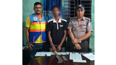 শীতলক্ষ্যায় ডাকাতির প্রস্তুতিকালে আটক ১, অস্ত্র উদ্ধার