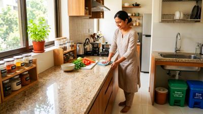কম পরিশ্রমে রান্নাঘর ঝকঝকে রাখার উপায়