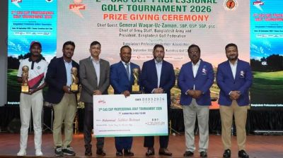 সিএএস কাপ গলফে বিজয়ীদের পুরস্কার দিলেন সেনাপ্রধান