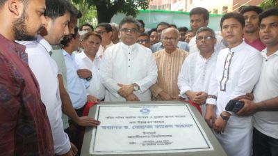 জাবিতে রাস্তার উন্নয়ন ও শহিদ হাবিবুর রহমান কবির সরণির ভিত্তিপ্রস্তর উদ্বোধন