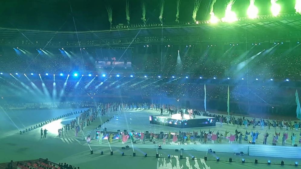 পর্দা উঠলো ২০তম এশিয়ান গেমসের
