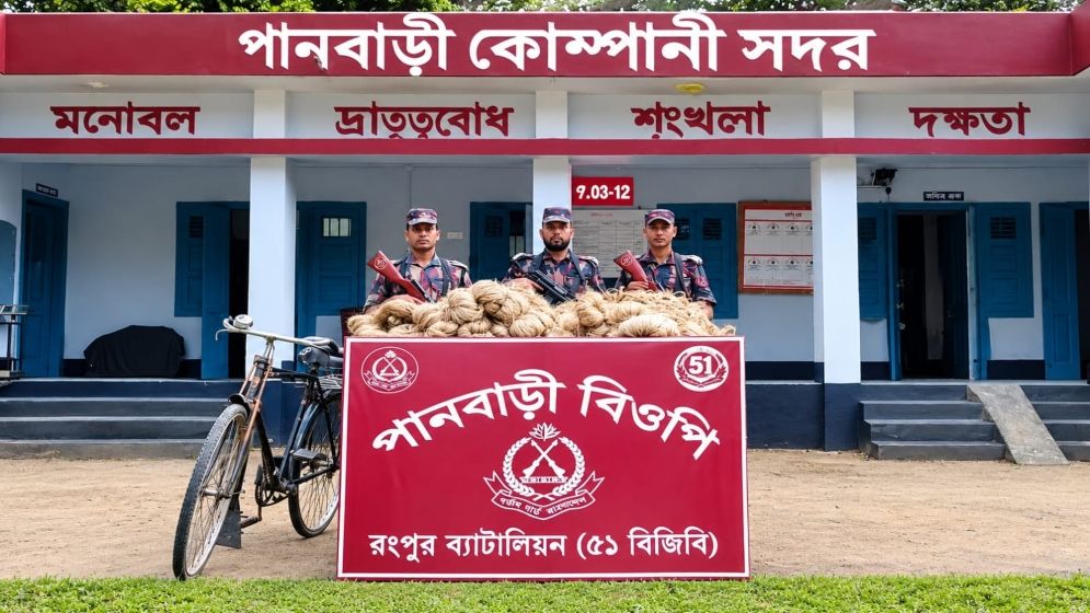 ভারতে পাচারের সময় ৬ মণ দেশি পাট উদ্ধার, বাইসাইকেল জব্দ