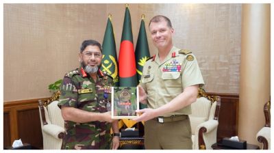 সেনাপ্রধানের সঙ্গে অস্ট্রেলিয়ার ডেপুটি চিফ অব আর্মির সৌজন্য সাক্ষাৎ