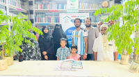 চরখিরাটীতে সেরা পাঠকদের বই ও গাছের চারা উপহার দিল বসুন্ধরা শুভসংঘ