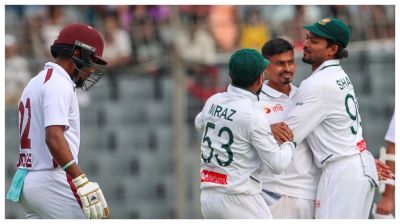 মিরপুর টেস্টে ১৩৮ রানে পিছিয়ে ওয়েস্ট ইন্ডিজ