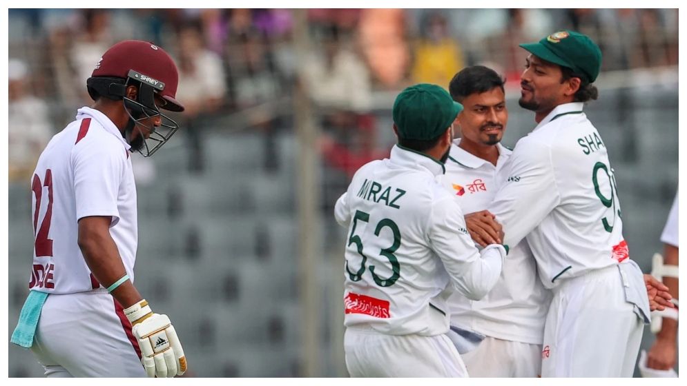মিরপুর টেস্টে ১৩৮ রানে পিছিয়ে ওয়েস্ট ইন্ডিজ
