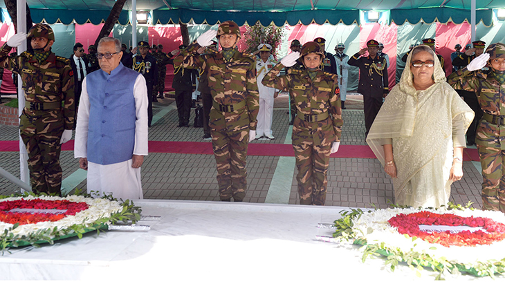 President, PM pay homage to Bangabandhu