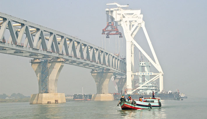 7th span of Padma Bridge installed