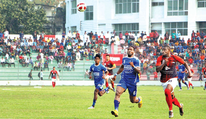 Bashundhara Kings lead table edging past Sk Russel