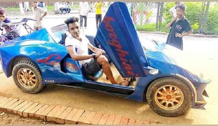 Narayanganj youth builds gorgeous electric car from scratch
