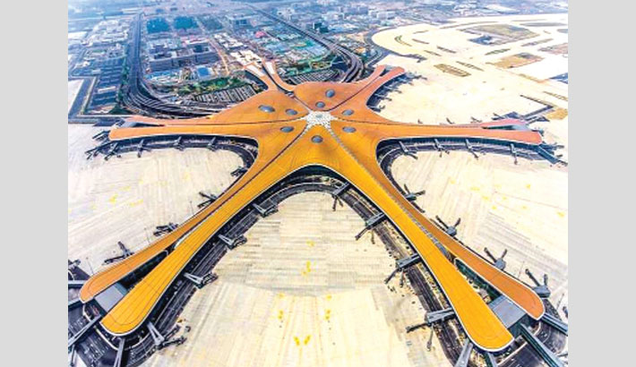 Giant airport set to open on eve of China’s 70th birthday
