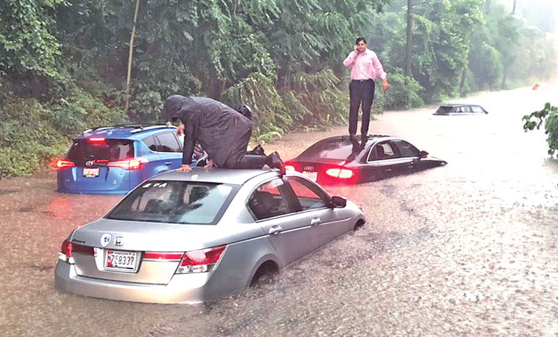 Washington DC hit by torrential rain, flooding