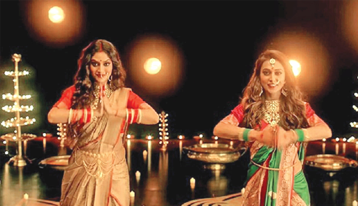 Nusrat, Mimi dance for Durga Puja theme song