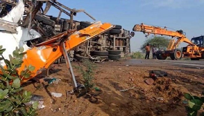 10 killed, 22 injured as bus collides with truck in India’s Rajasthan