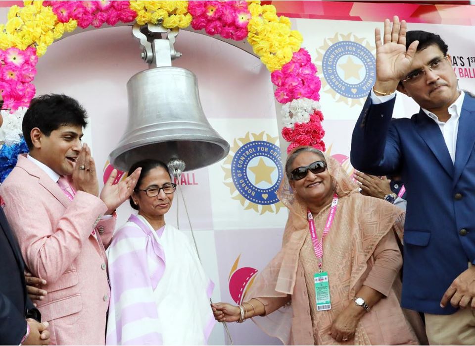 Sheikh Hasina, Mamata ring the bell at Eden Gardens to start off Bangladesh vs India Test