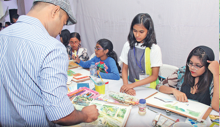 2-day watercolour painting workshop ends