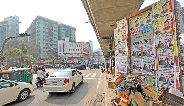 Posters, graffities hurt Dhaka’s beauty