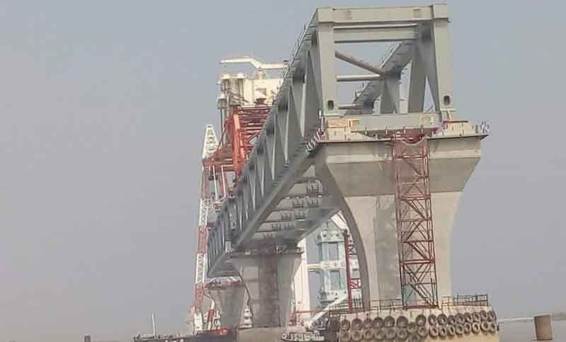 3.15km of Padma Bridge visible as 21st span installed

