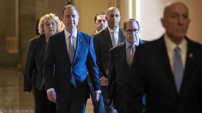 Trump impeachment articles are read out on US Senate floor