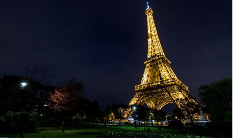 Eiffel Tower's special light show that takes place once a day