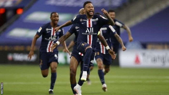 Paris St-Germain beat Lyon in French League Cup final for another treble