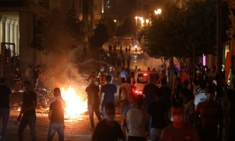 Beirut explosion: Anti-government protests break out in city