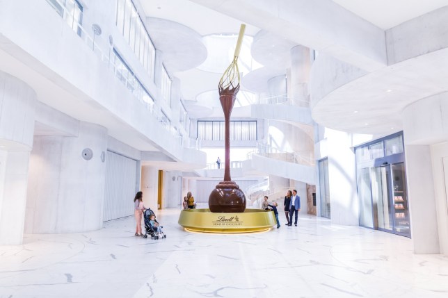 Lindt opens huge new chocolate museum complete with 30ft-high chocolate fountain