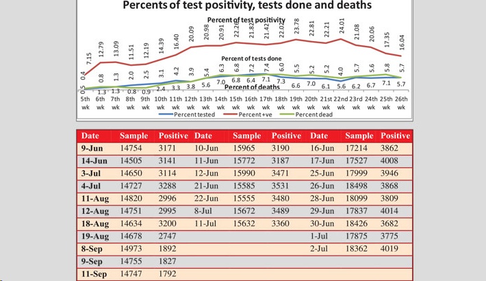 Association between Covid-19 Test, Test Positivity and Death