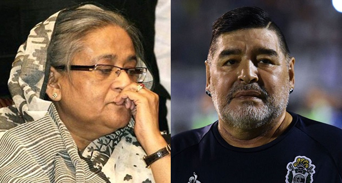 Maradona to remain in hearts of football fans forever: Sheikh Hasina 
