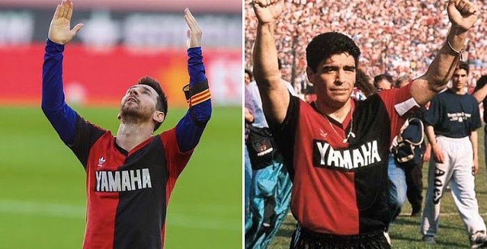 Messi’s tribute to Maradona celebrating goal

