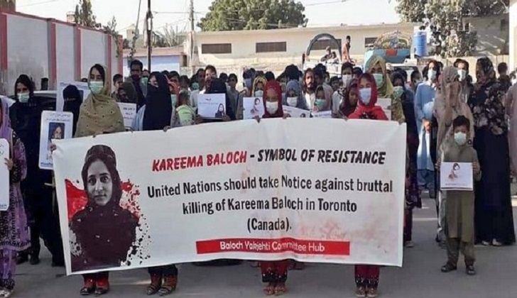 Hundreds march across Balochistan to protest Karima Baloch killing, demand probe from Canada