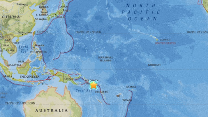 7.7-magnitude earthquake strikes in South Pacific