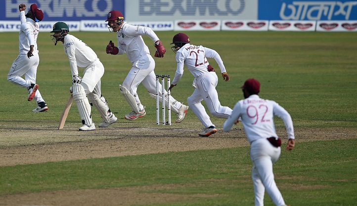 Bangladesh 296 all out in second West Indies Test