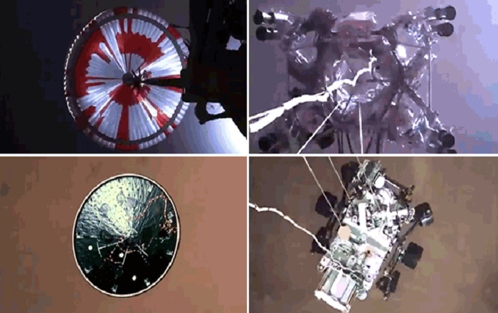 Video shows Perseverance rover's dramatic Mars landing
