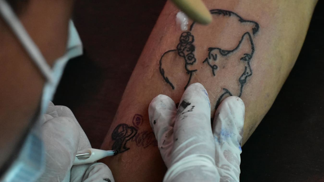 Myanmar protesters getting permanent symbols of resistance  tattoos